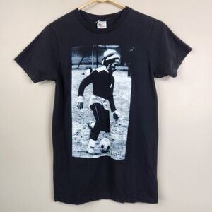 Bay Island Bob Marley Football Portrait Frontside Graphic Short Sleeve Tee Small